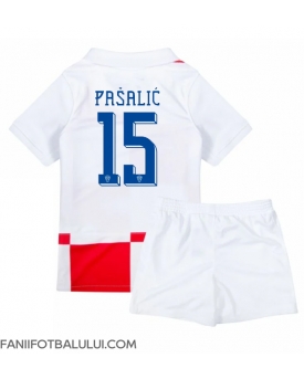 Croația Mario Pasalic #15 Echipament de Fotbal Replică European 2024 Copii Acasa (+ Șorturi)